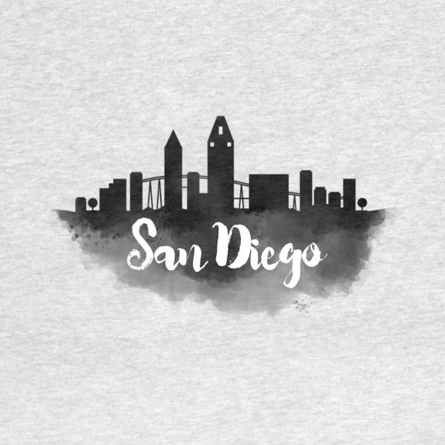 San Diego watercolor by kursatunsal